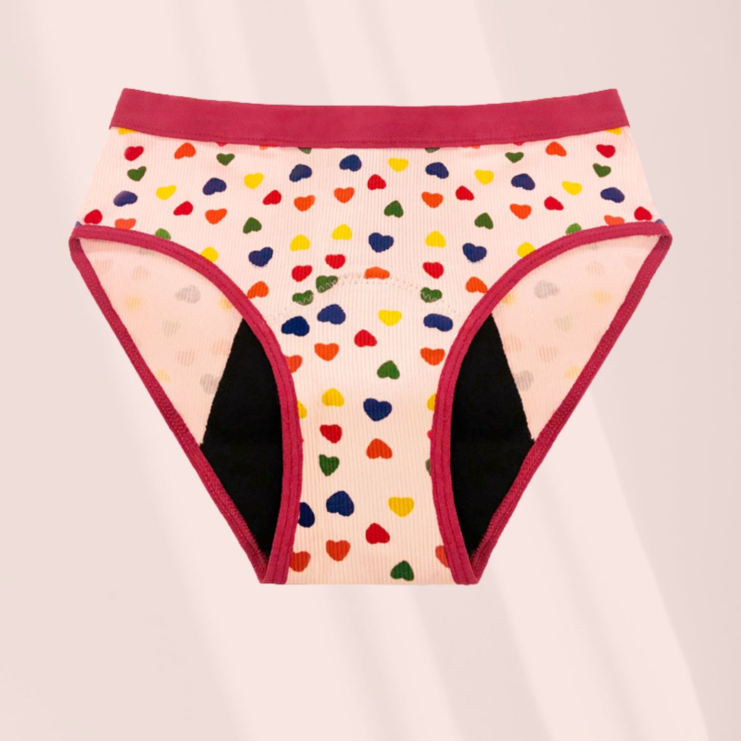 Menstrualne hlačke s srčki – Teen